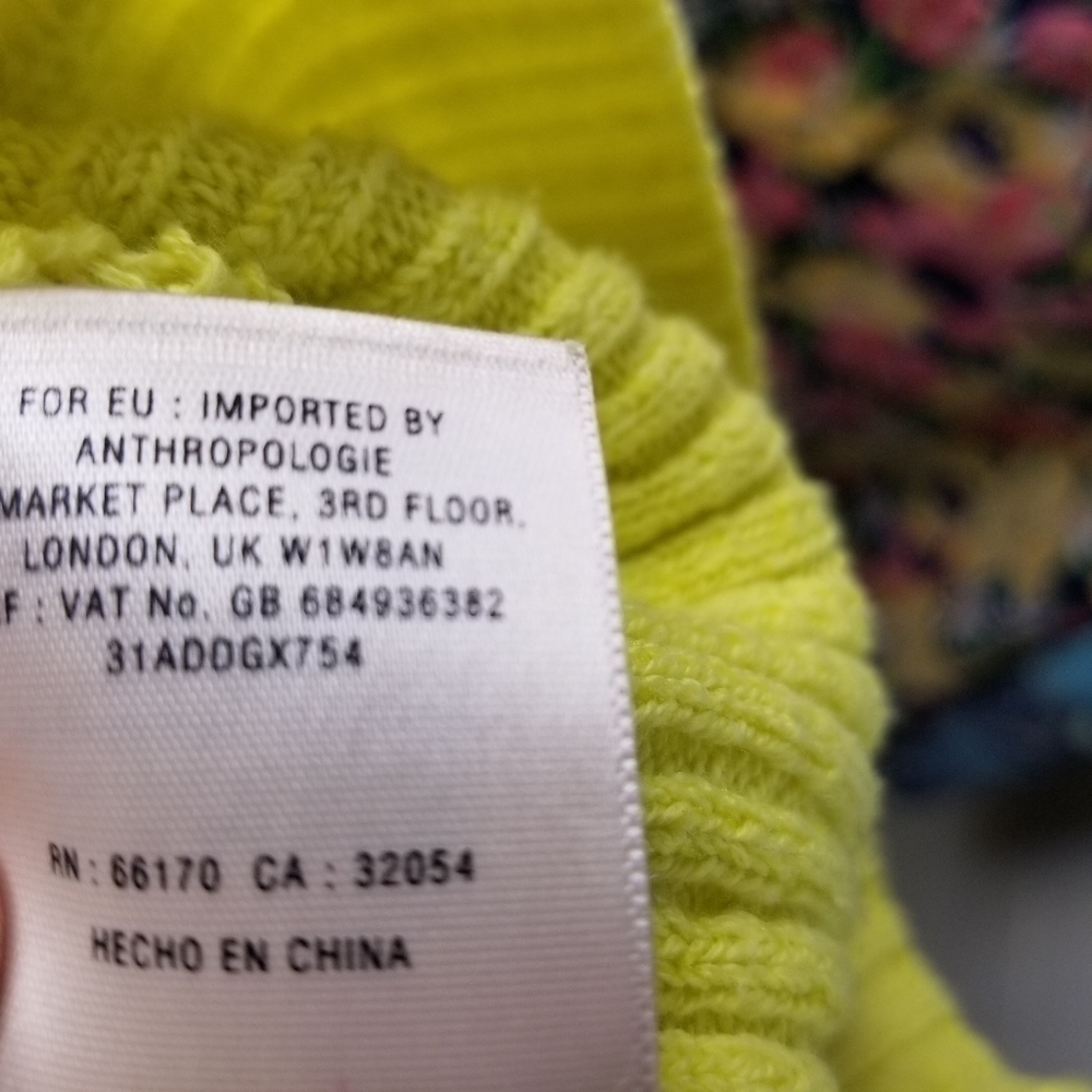 Y2k Anthropologie little yellow bird crochet cardigan sweater Gilmore Coquette - Picture 13 of 15